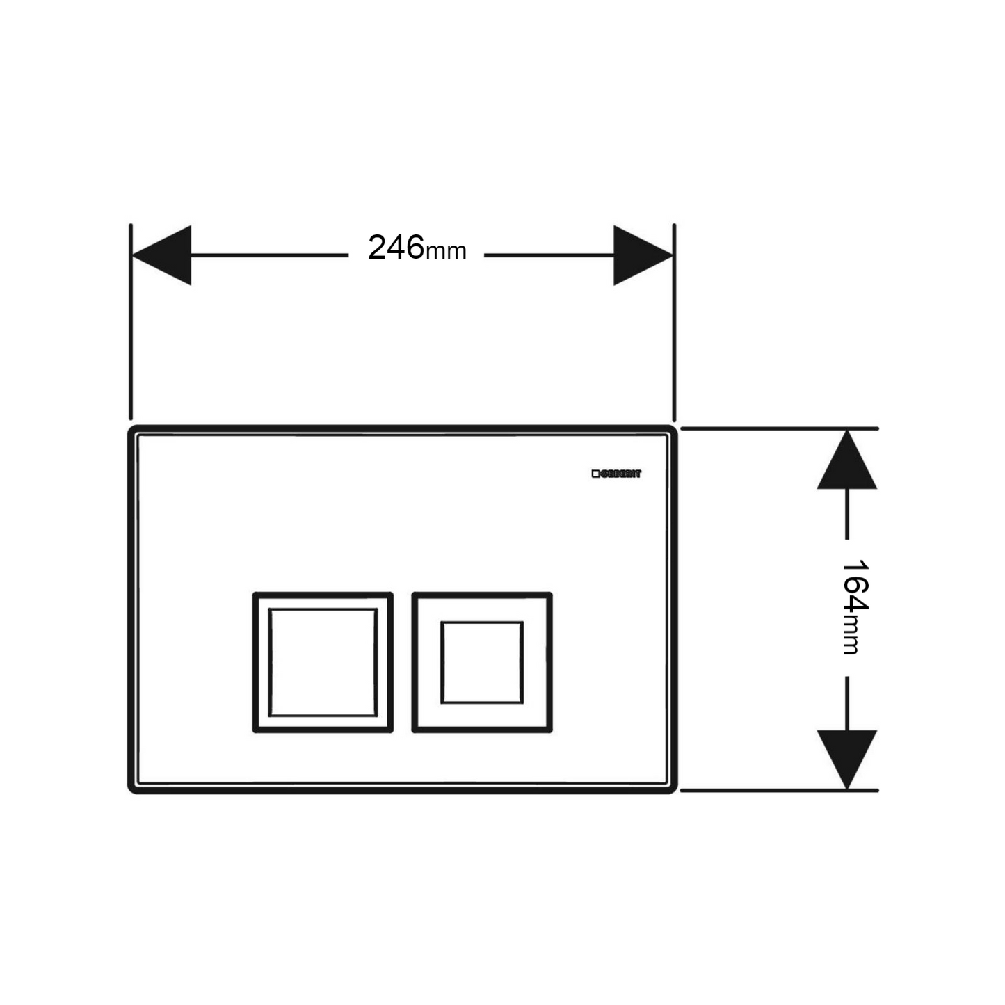 Geberit Delta35 Dual Flush Plate
