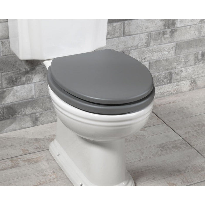 Silverdale Soft Close Wooden Toilet Seat for Close Coupled/Back To Toilet