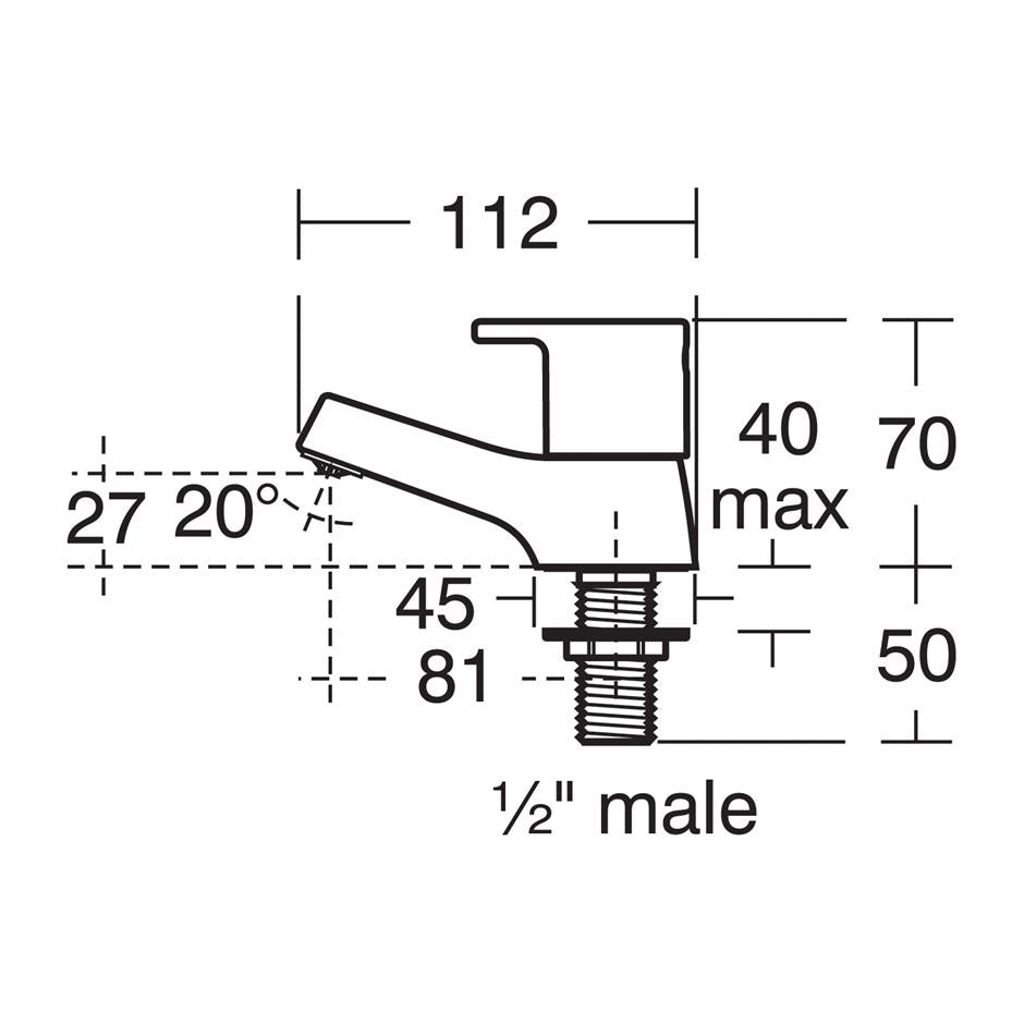 Ideal Standard Calista basin pillar taps