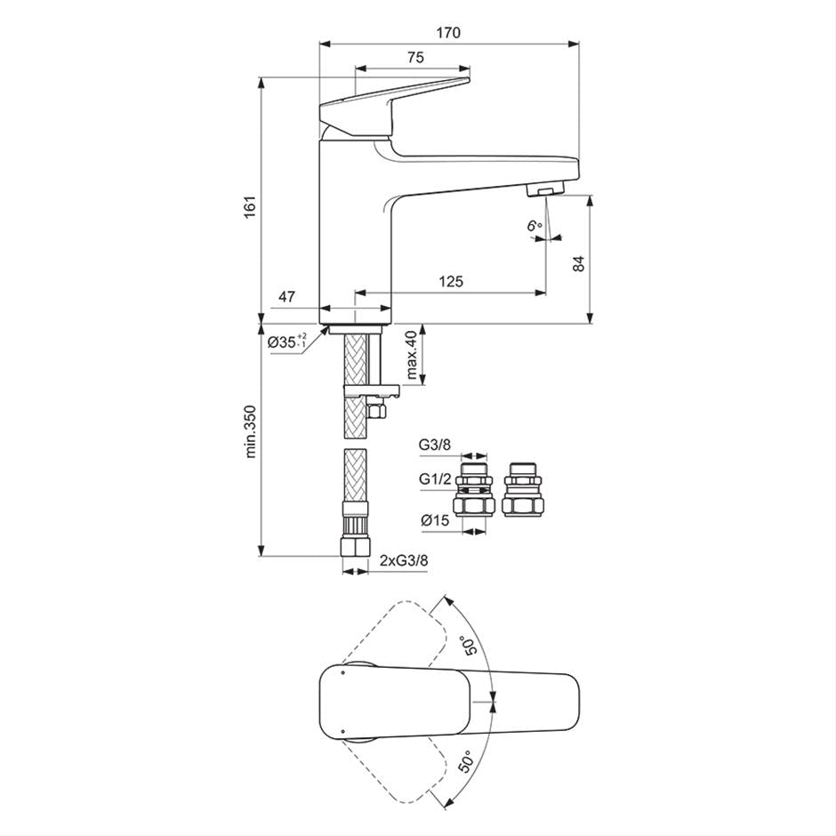 Ideal Standard Ceraplan single lever bath filler
