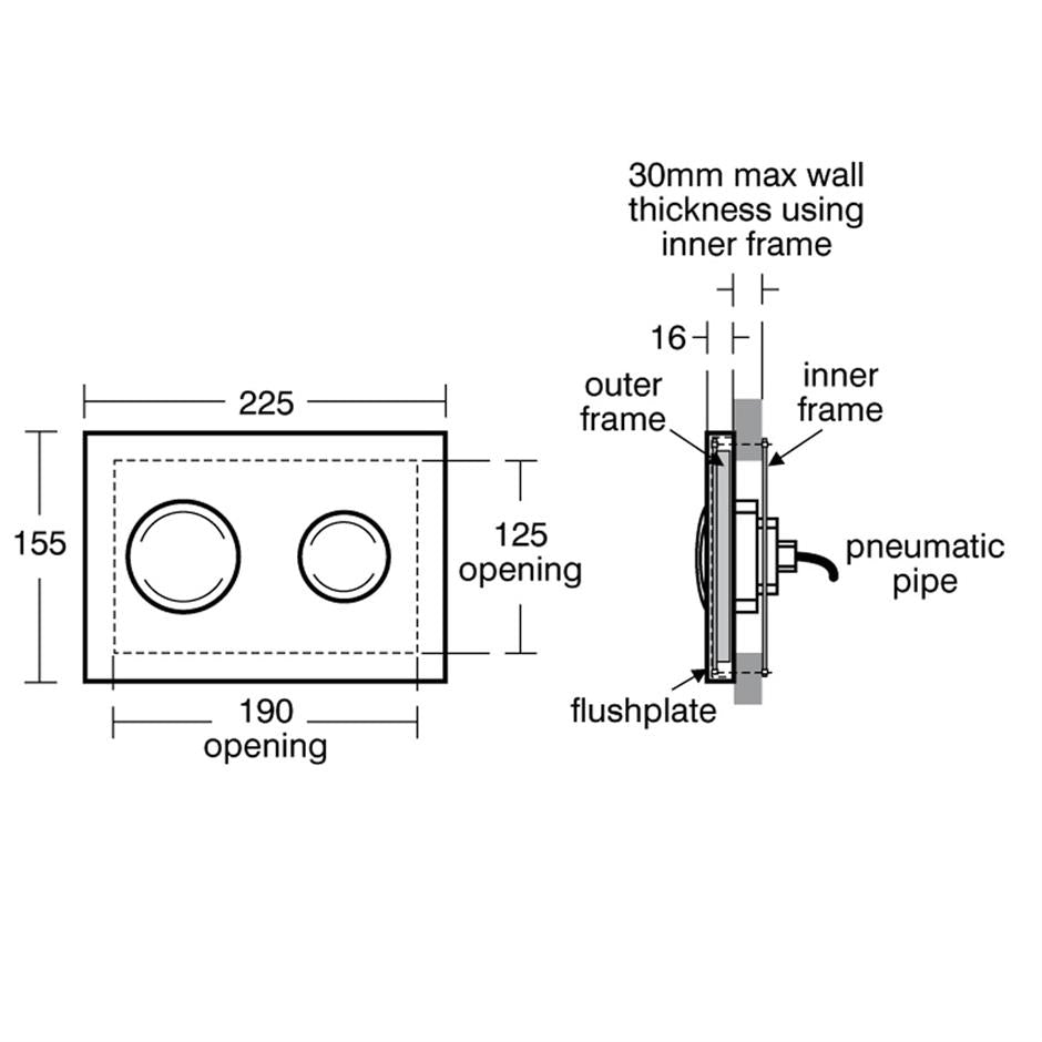 Ideal Standard Contemporary flushplate unbranded