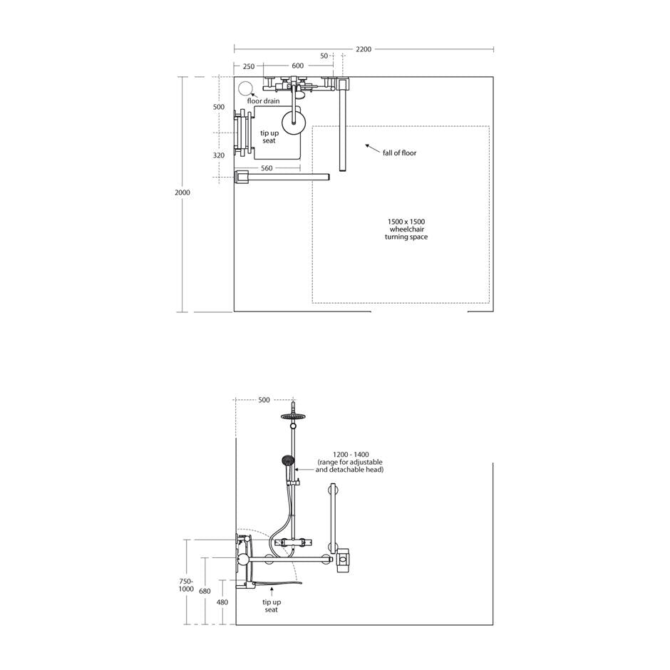 Ideal Standard Concept Freedom Shower Pack inc seat