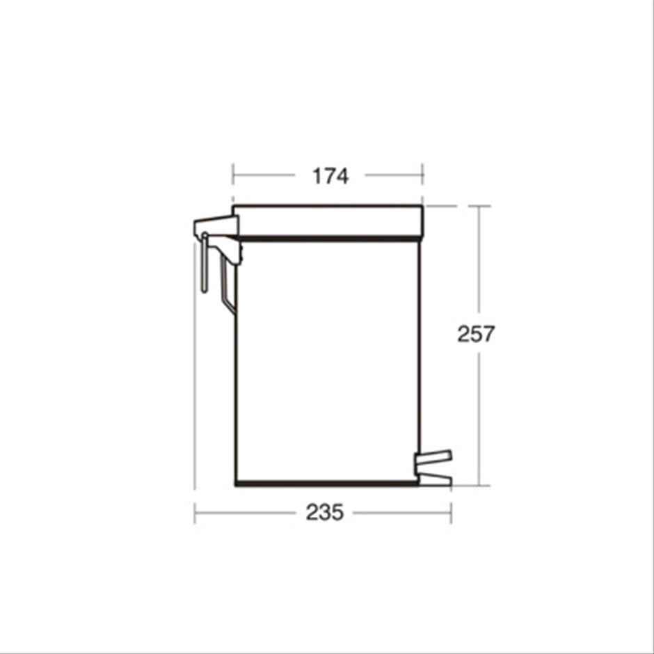 Ideal Standard IOM pedal waste bin 3L - stainless steel
