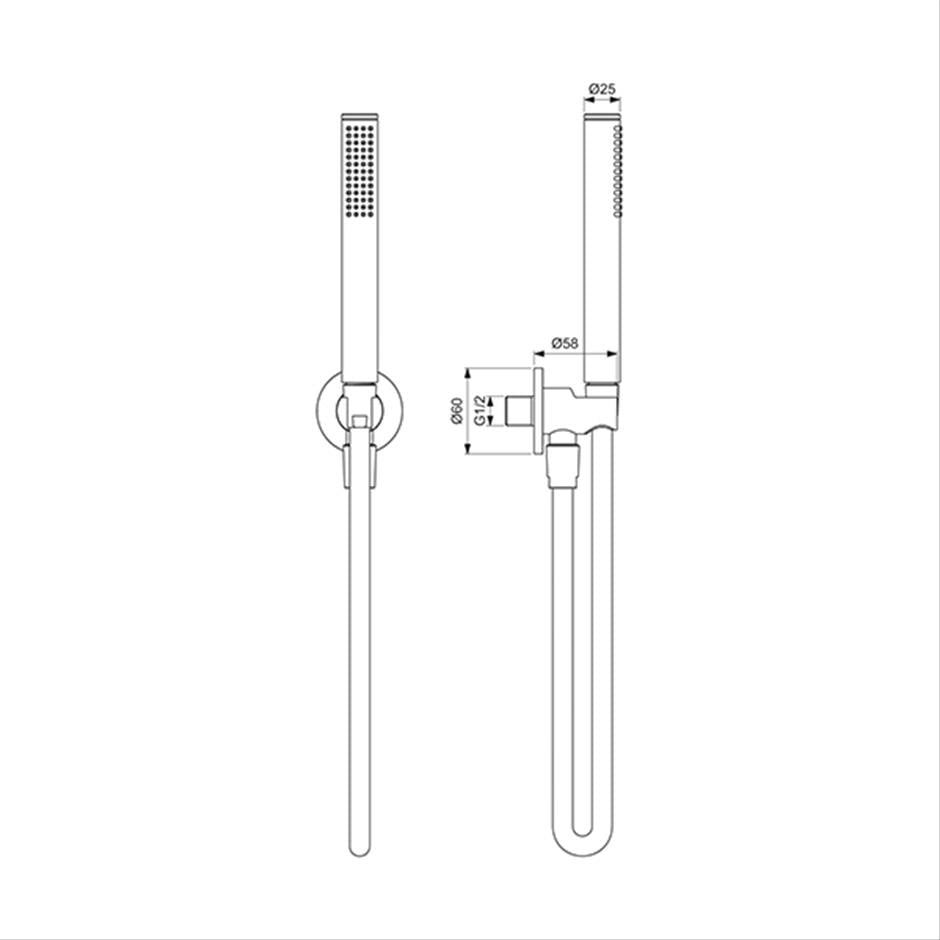 Ideal Standard Idealrain stick handspray kit with 1 function - 1600mm
