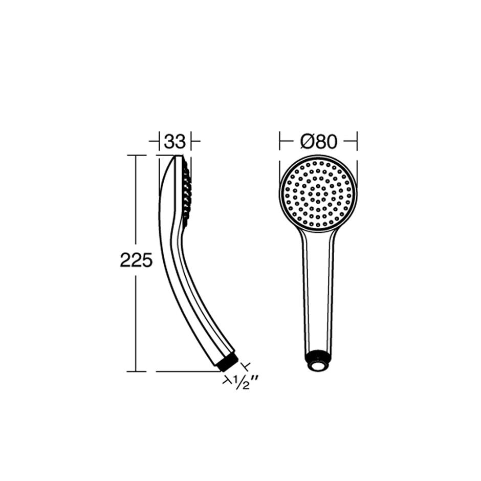 Ideal Standard Idealrain S1 handspray 80mm single function