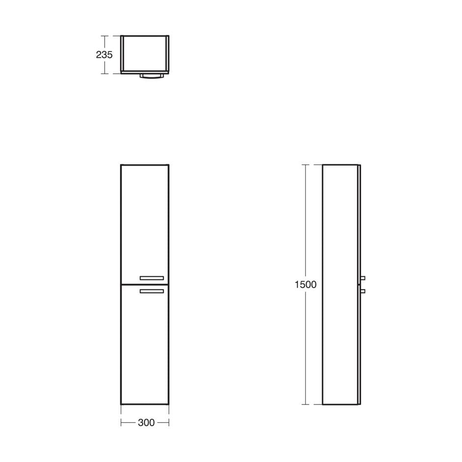 Ideal Standard Tempo 300 x 235 x 1500mm 2 Doors column unit