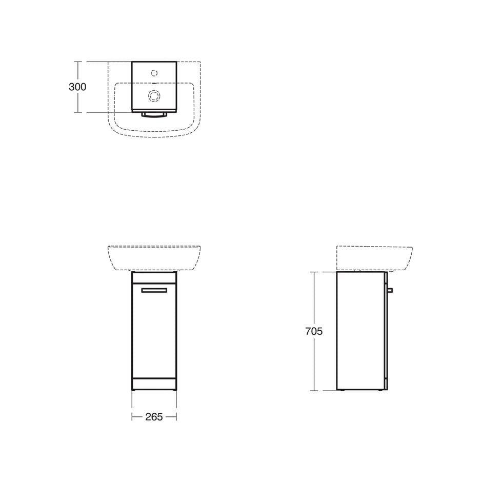 Ideal Standard Tempo pedestal unit and basin pack inc Tempo 55cm basin