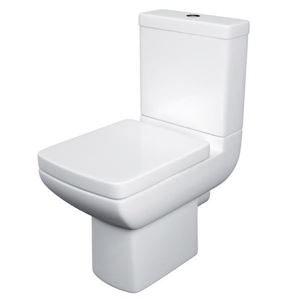 Kartell Pure Close Coupled Toilet - Cistern - Soft Close Seat - White