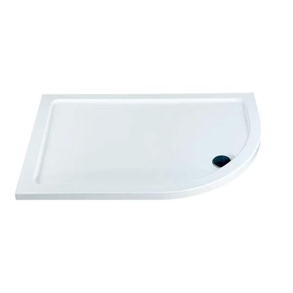 Kartell K-Vit Offset Quadrant Low Profile Shower Tray - White