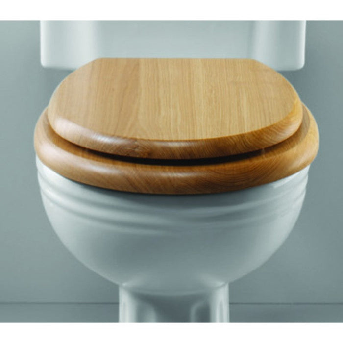 Silverdale Soft Close Wooden Toilet Seat for Close Coupled/Back To Toilet