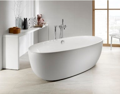 Roca Virginia Oval floorstanding acrylic bath with Leg & waste kit
