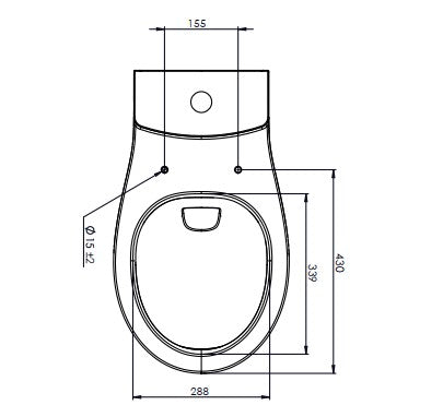 Tavistock Loft Rimless Close Coupled WC (Open Back)