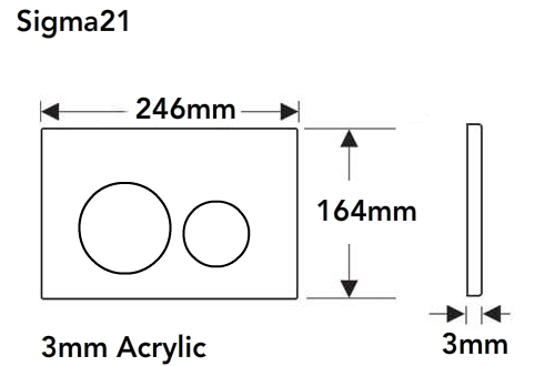 Geberit Sigma21 Dual Flush Plate