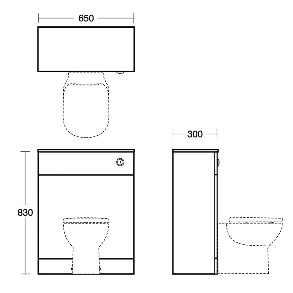 Ideal Standard Tempo 650mm WC unit inc adjustable cistern