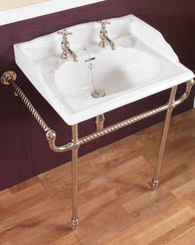 Silverdale Victorian  Basin Stand with Towel Rail - Chrome