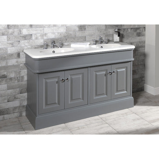 Silverdale Victorian Grey Cabinet with Basin and worktop