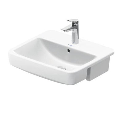 Duravit No.1 Semi-recessed 550mm Washbasin - White High Gloss