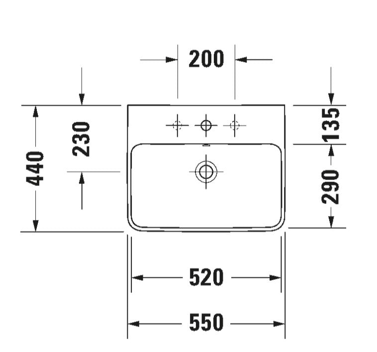 Duravit ME By Starck 450mm Handrinse Basin