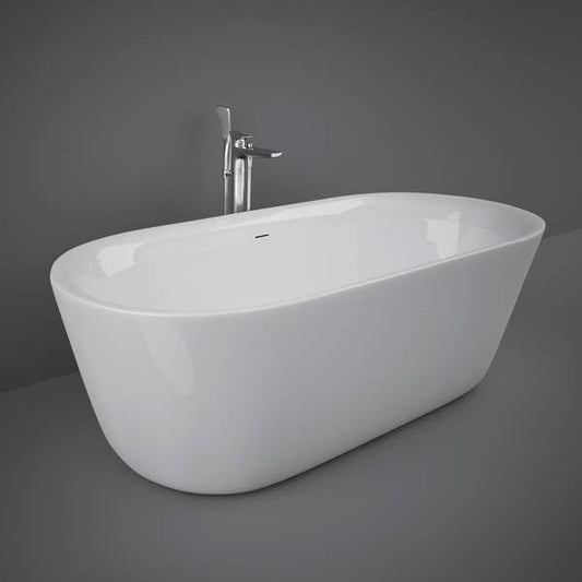 RAK-Contour Freestanding Rounded Bathtub Inc. Waste