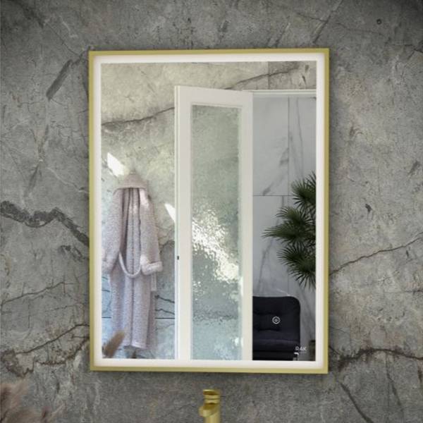 RAK-Art Square LED Illuminated Landscape Mirror With Demister and Touch Sensor