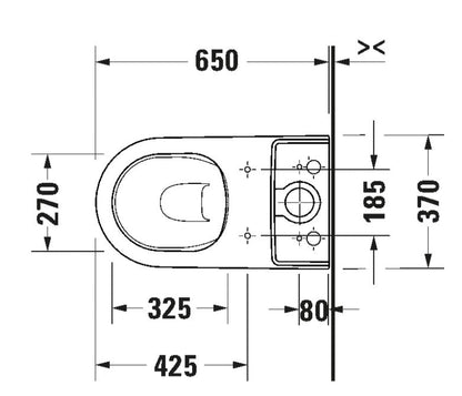 Duravit D-Neo 650mm Close-Coupled Toilet