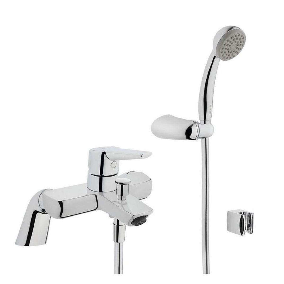 Vitra Solid S Bath Mixer With Elbow And Handshower