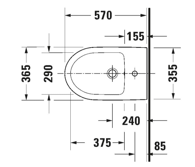 Duravit No.1  Floorstanding Bidet - White High Gloss