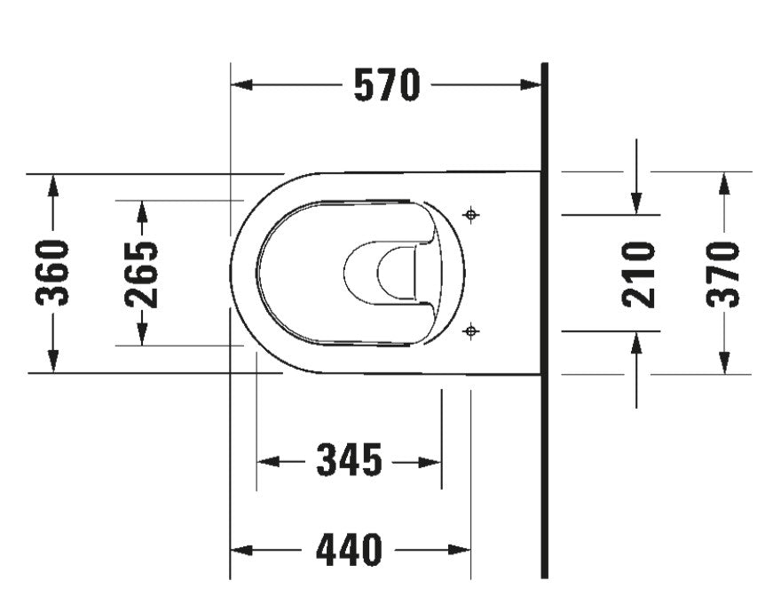 Duravit ME By Starck Wall Mounted Toilet