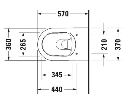 Duravit ME By Starck Wall Mounted Toilet