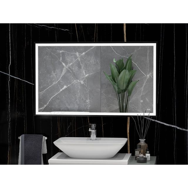 RAK-Picture Square LED Illuminated Portrait Mirror With Demister and Touch Sensor