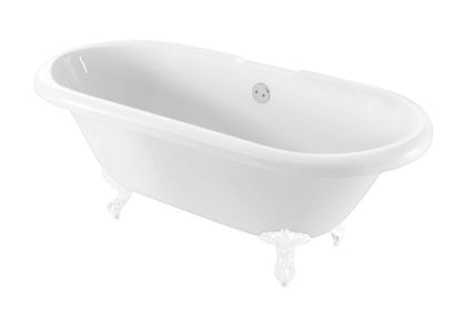 Trojan Clermont Twin Skin Double Ended Roll Top Bath with Tap Ledge