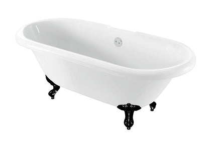 Trojan Clermont Twin Skin Double Ended Roll Top Bath with Tap Ledge