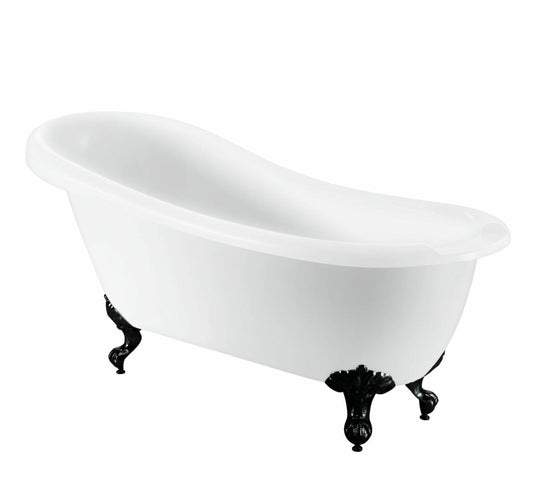 Trojan Eaton Twin Skin Slipper Roll Top Bath with Tap Ledg