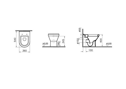 Vitra S50 Back-To-Wall WC