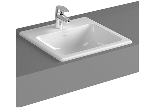 Vitra S20 Square Countertop Waashbasin With Overflow