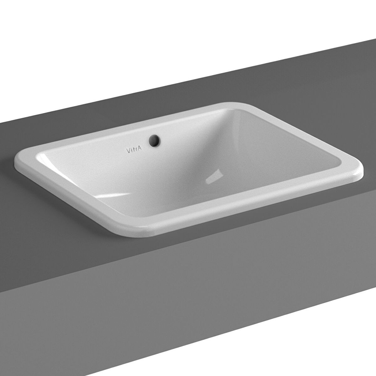 Vitra S20 Square Countertop Waashbasin With Overflow