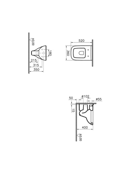 Vitra S20 Wall-Hung WC