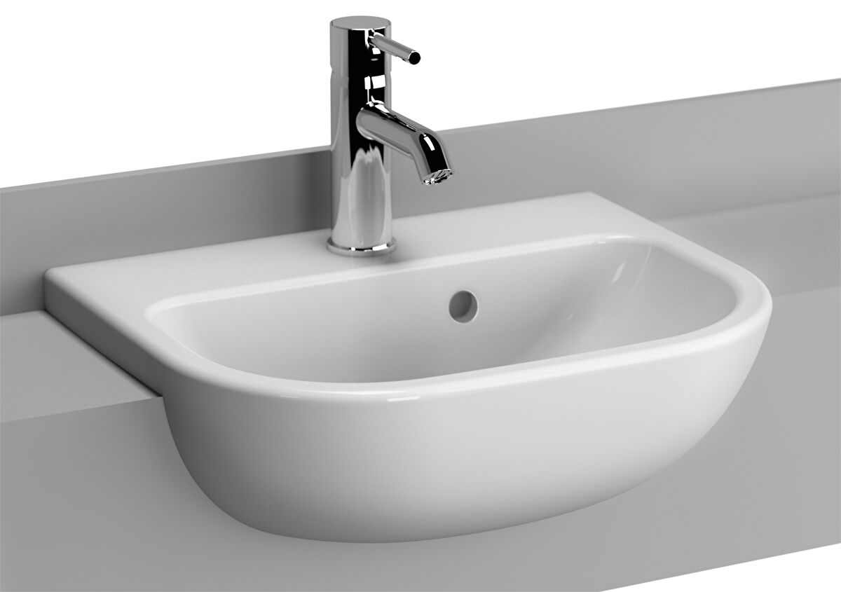 Vitra S20 Semi Recessed Washbasin With Overflow