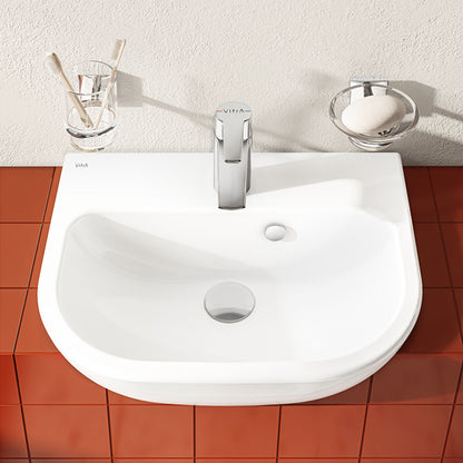 Vitra S20 Semi Recessed Washbasin With Overflow