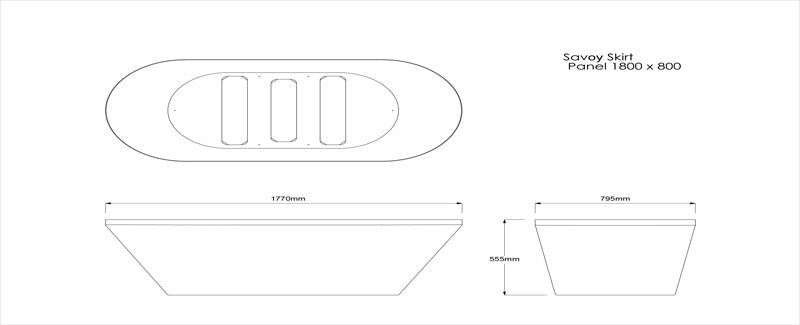 Trojan Savoy Double Ended Skirted Bath - White