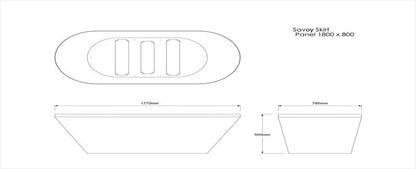 Trojan Savoy Double Ended Skirted Bath - White