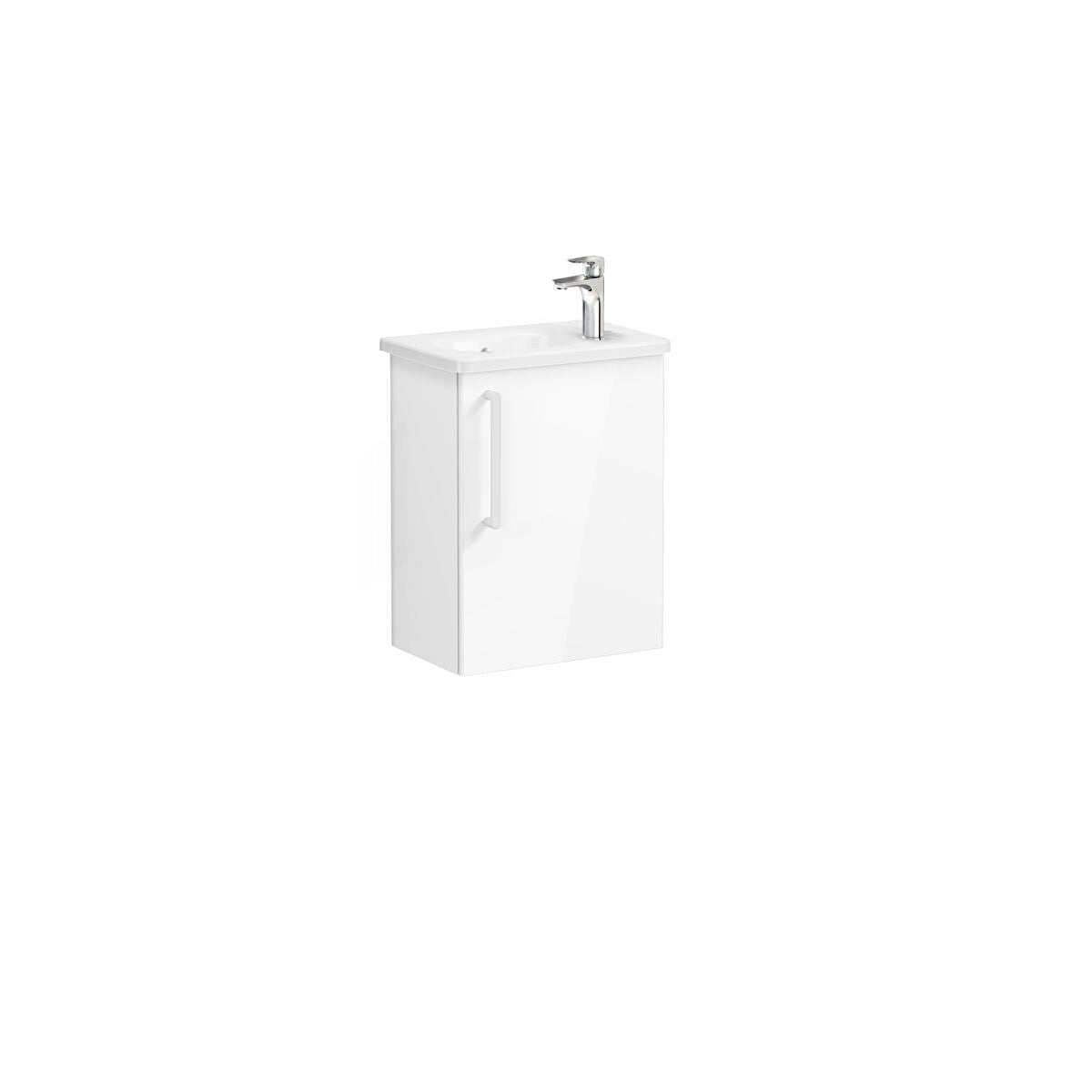 Vitra Zentrum 450mm Compact Wall Hung Washbasin Unit With 1 Door RH
