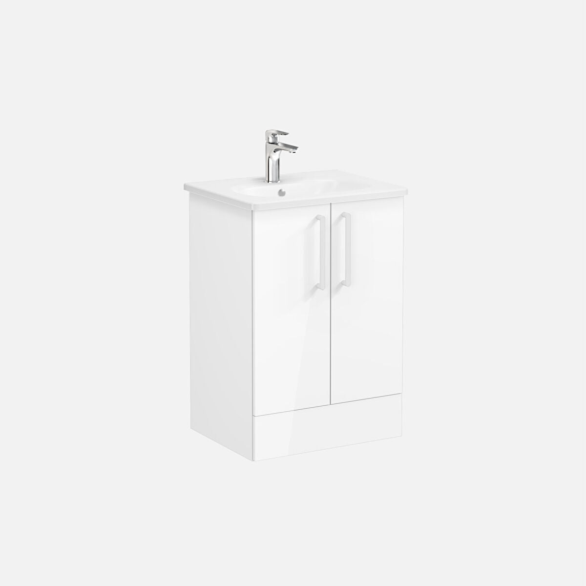 Vitra Zentrum 600mm Floor Standing Washbasin Unit With 2 Doors