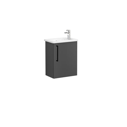 Vitra Zentrum 450mm Compact Wall Hung Washbasin Unit With 1 Door RH