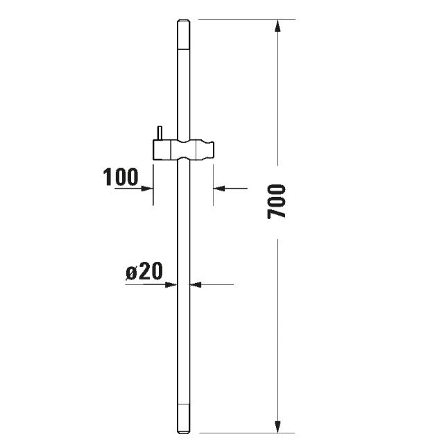 Duravit Height adjustable Hand shower rail with holder