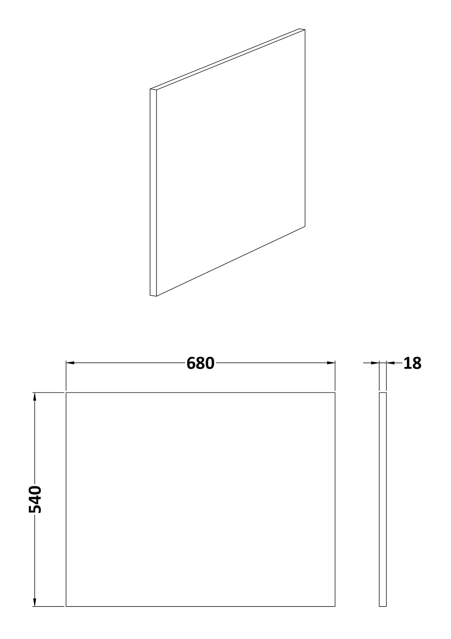 Hudson Reed Square/L-Shape 700mm Shower End Bath Panels