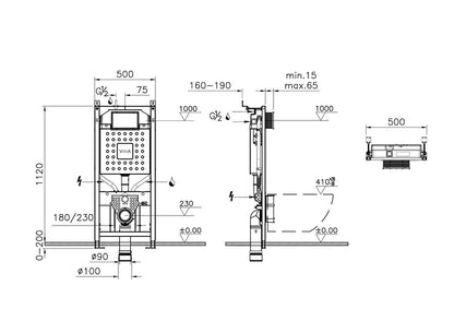 Vitra Regular Wall-Hung Frame, Floor and Wall Fixation