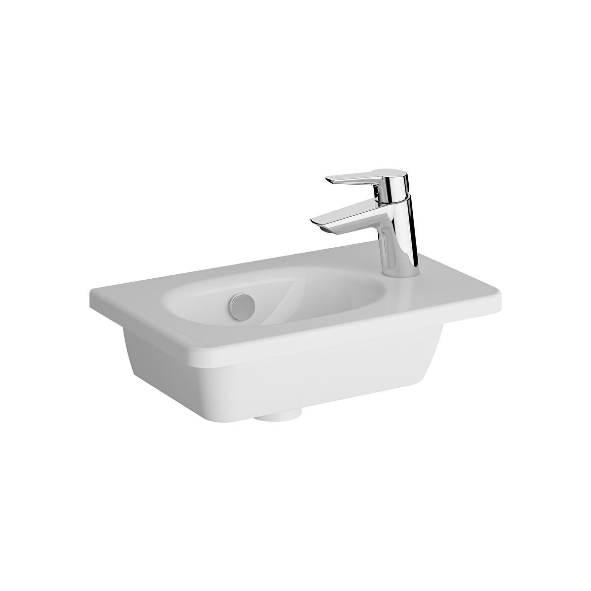 Vitra Zentrum Vanity Basin with overflow hole 1TH