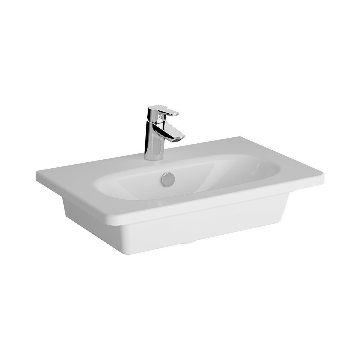 Vitra Zentrum Vanity Basin with overflow hole 1TH