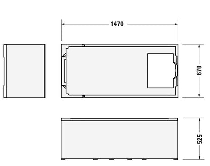 Duravit No.1 Bathtub with Support - White